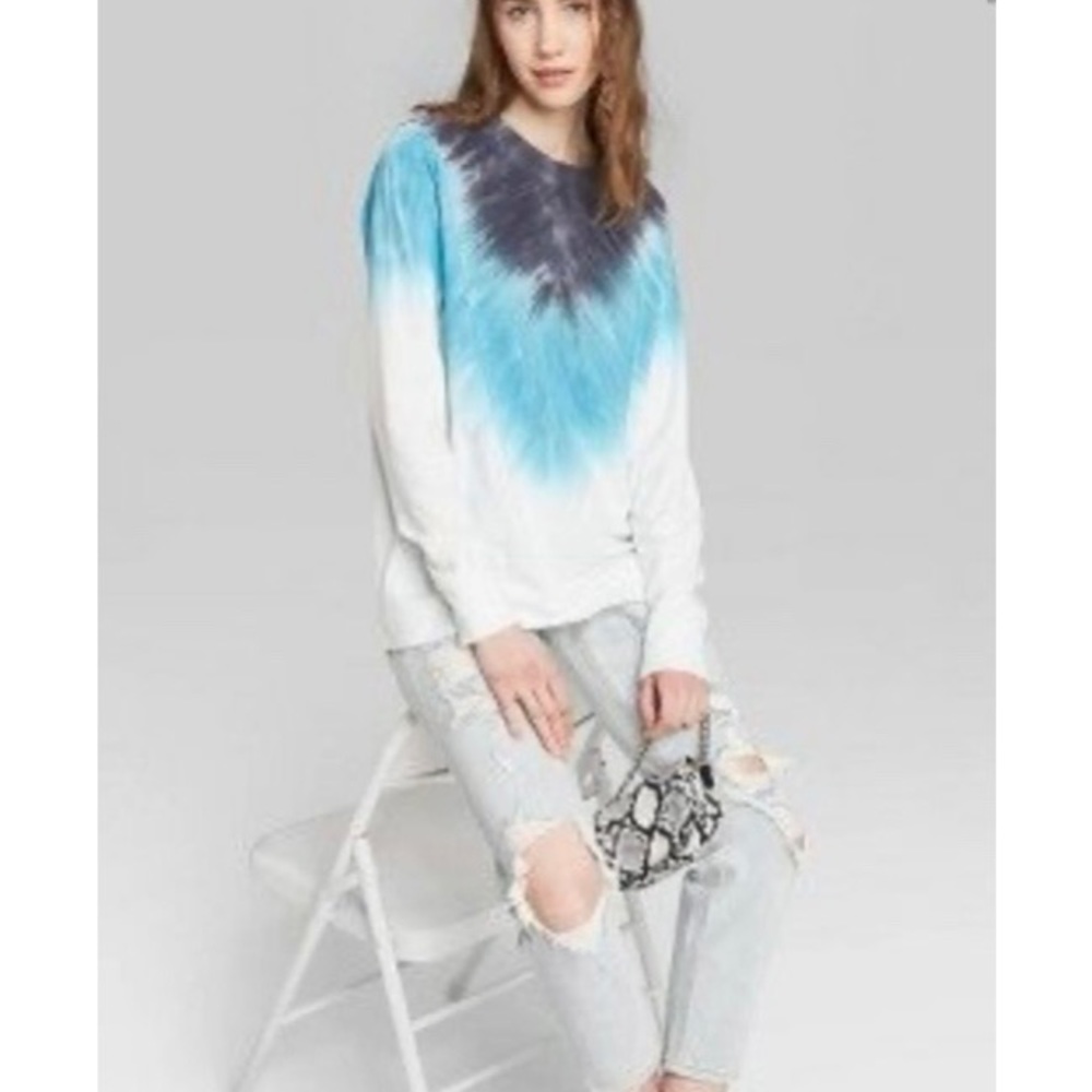 Wild Fable Long Sleeve Crewneck Tie-Dye T-Shirt